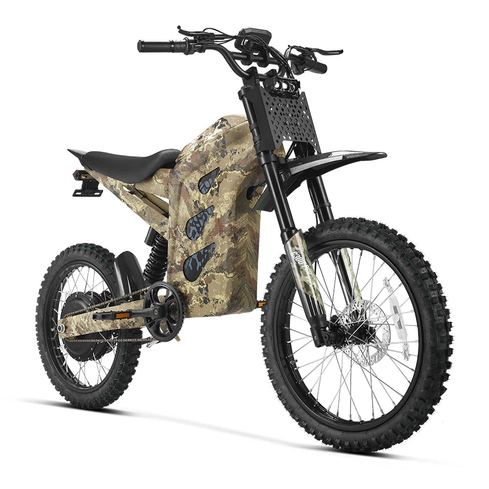 HAPPYRUN Tank G300 Pro Fat Tire Electric Bikes 6500W Peak Motor 72V 30Ah Battery