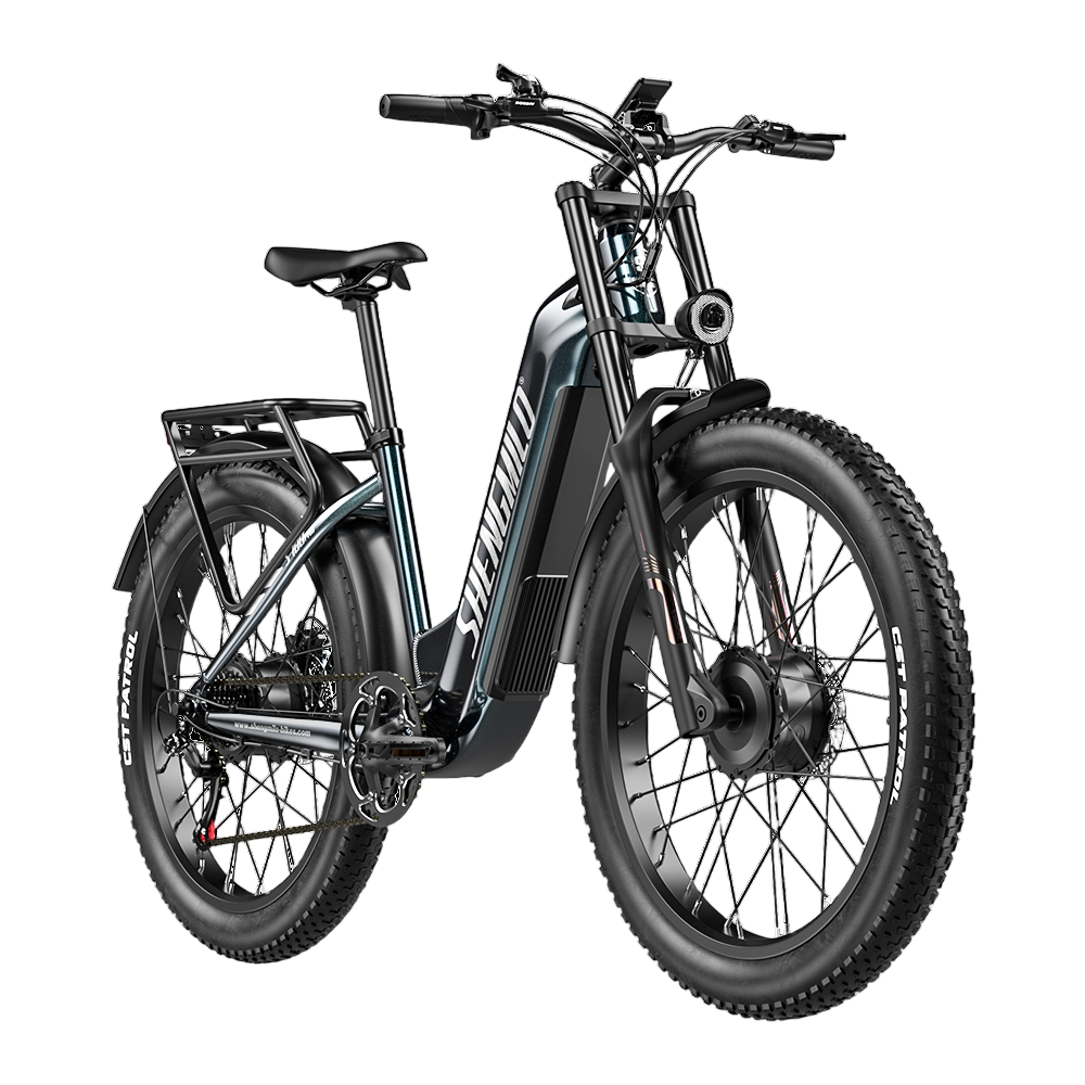 SHENGMILO S700 Pro 26" Step-Thru Fat Tire Electric City Bike 1000W*2 Dual Motor 48V 25Ah Battery