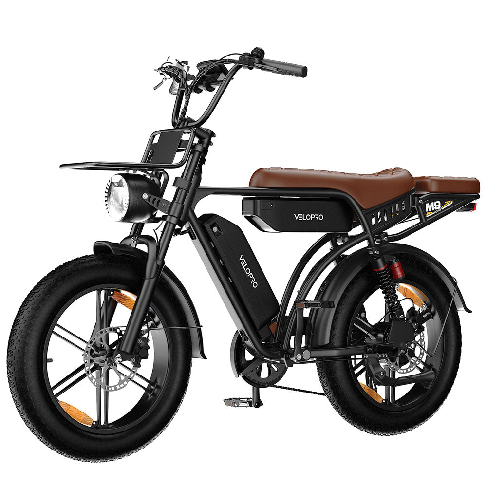 Velopro M9 20'' 250W Retro Dual-Battery Fat Tire E-Bike 48V 35Ah battery