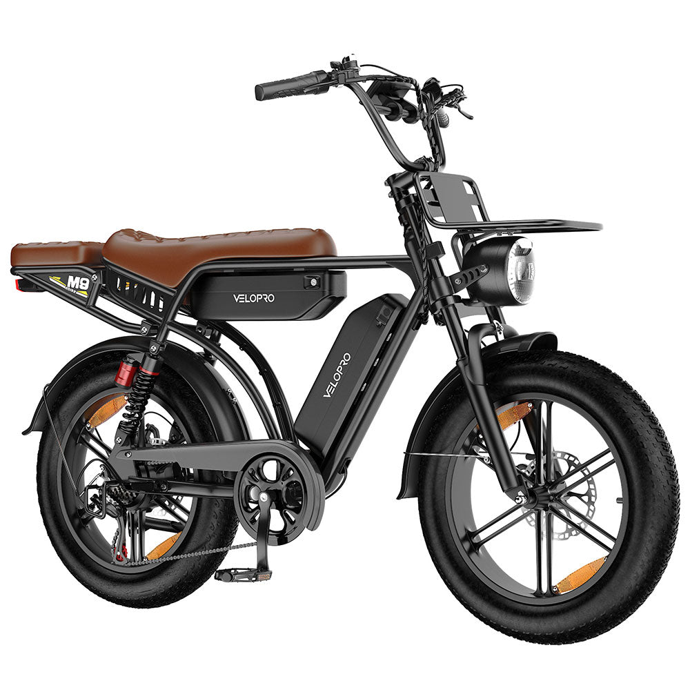Velopro M9 20'' 250W Retro Dual-Battery Fat Tire E-Bike 48V 35Ah battery