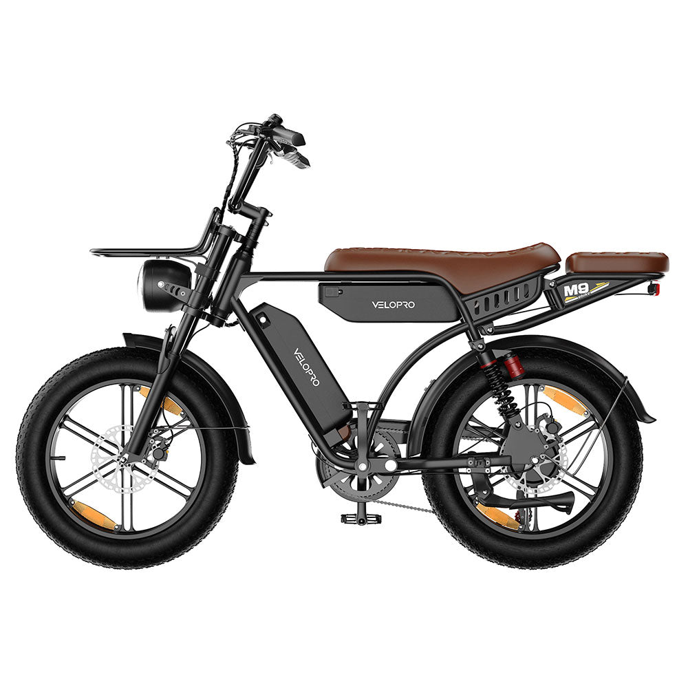 Velopro M9 20'' 250W Retro Dual-Battery Fat Tire E-Bike 48V 35Ah battery