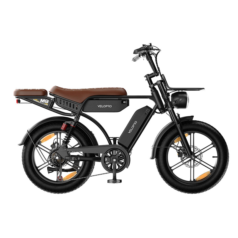 Velopro M9 20'' 250W Retro Dual-Battery Fat Tire E-Bike 48V 35Ah battery