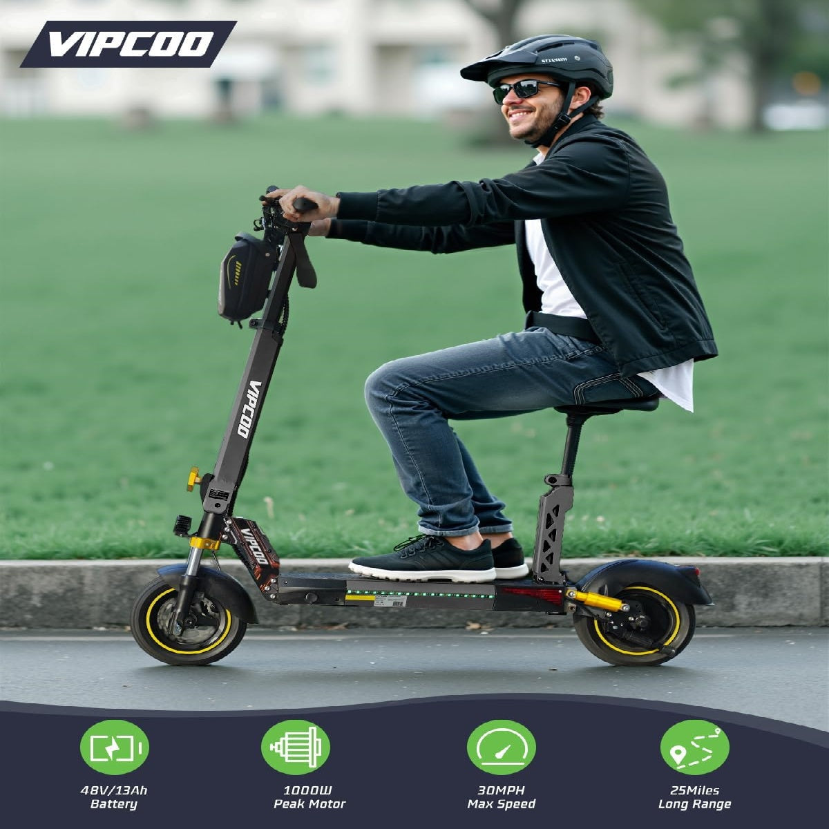 HONEYWHALE VS1 10" Folding Electric Scooter 700W Motor 48V 13Ah Battery