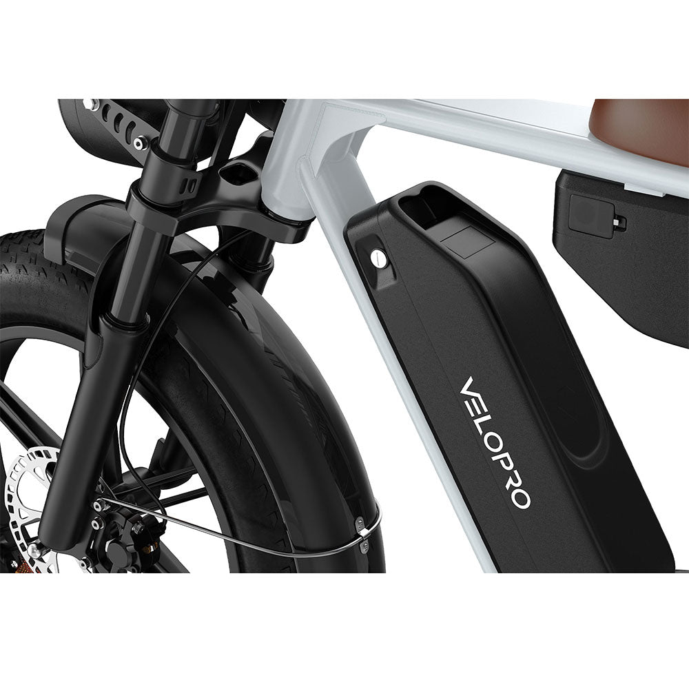 Velopro M9 20'' 250W Retro Dual-Battery Fat Tire E-Bike 48V 35Ah battery