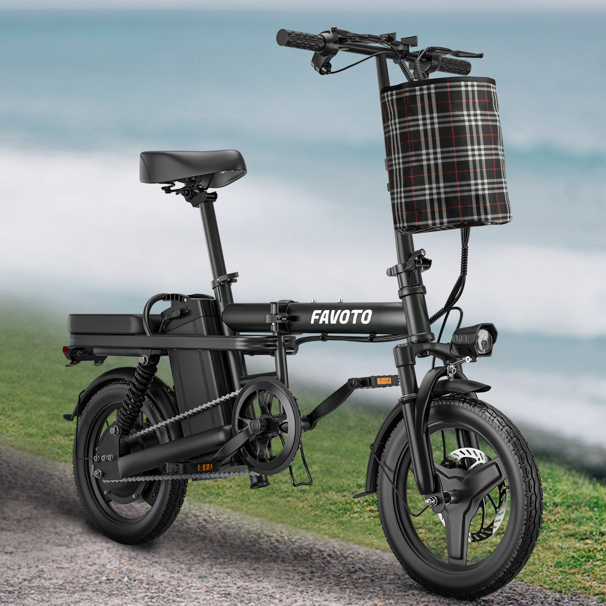 MEELOD Z9-2 14" Mini Folding Electric Bike 750W Peak Motor 48V 15.6Ah Battery