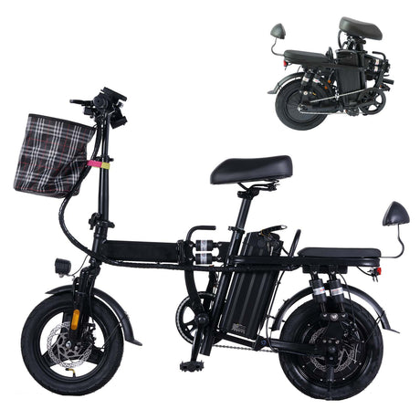 GLEERIDE A9 14" Mini Folding Electric Bike 750W Peak Motor 48V 15Ah Battery