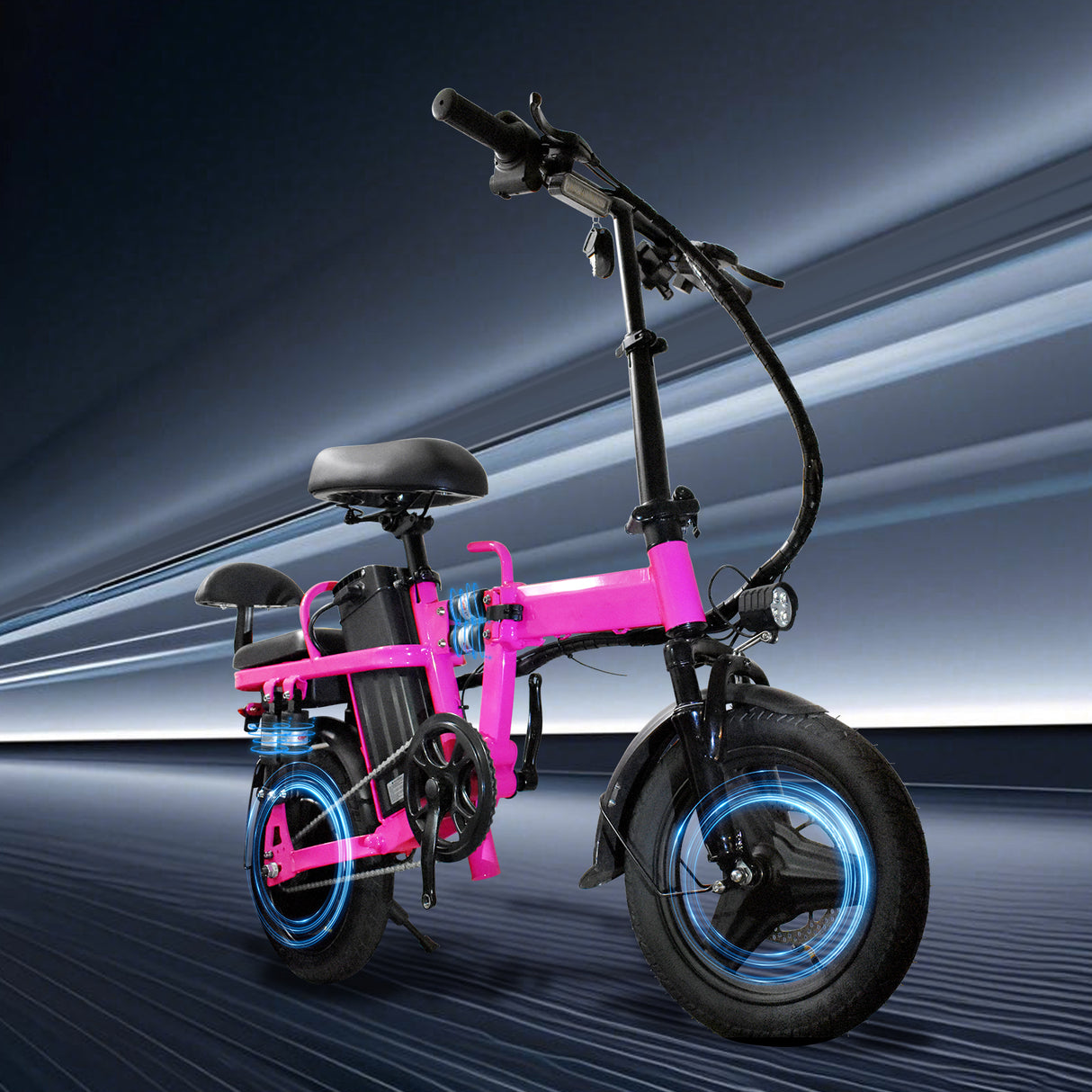 GLEERIDE A9 14" Mini Folding Electric Bike 750W Peak Motor 48V 20Ah Battery