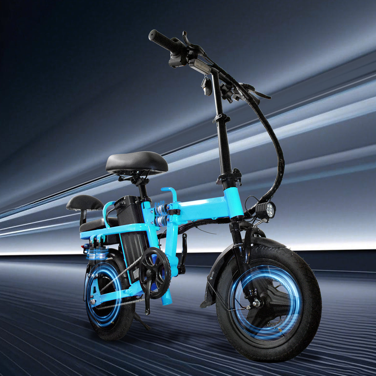 GLEERIDE A9 14" Mini Folding Electric Bike 750W Peak Motor 48V 20Ah Battery