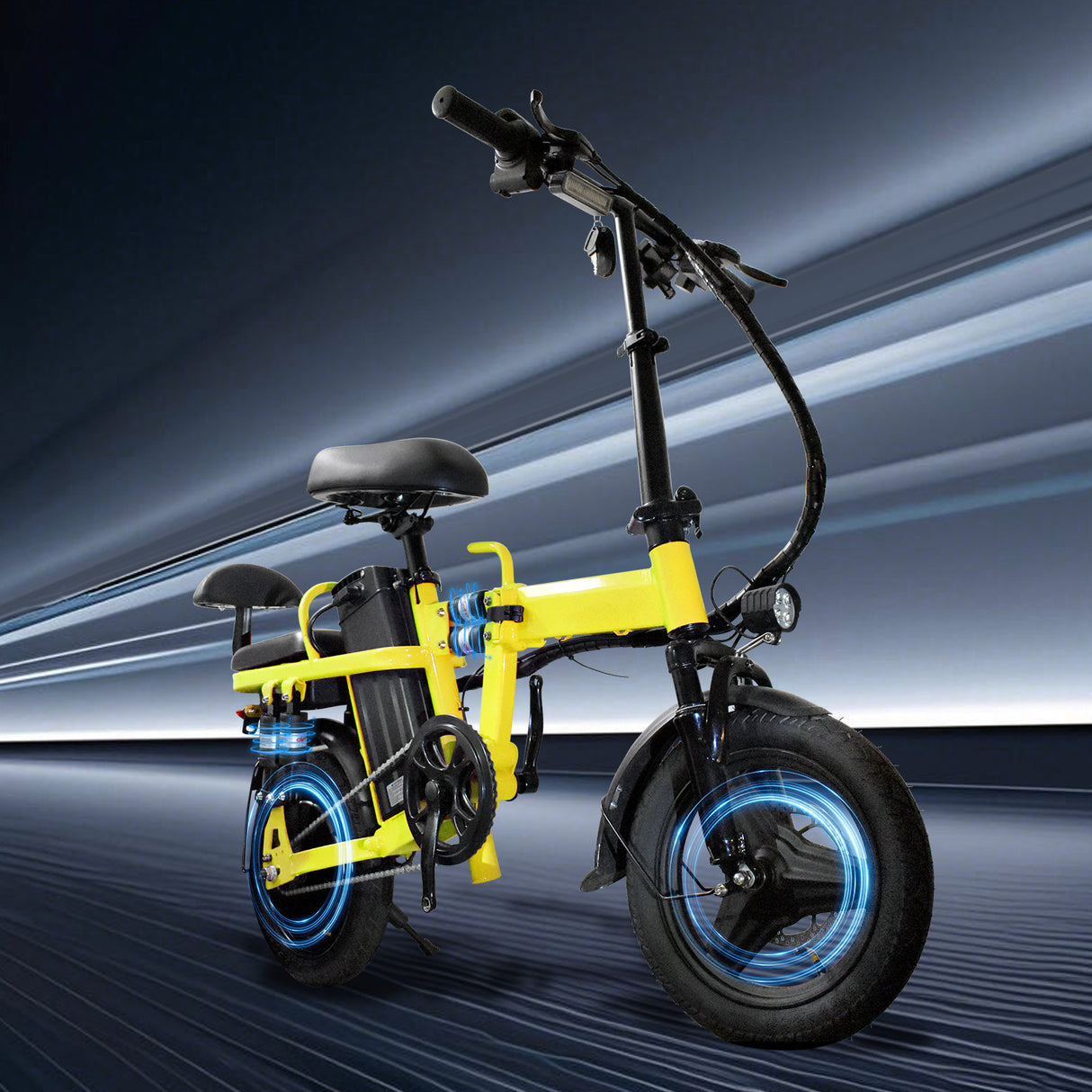 GLEERIDE A9 14" Mini Folding Electric Bike 750W Peak Motor 48V 20Ah Battery