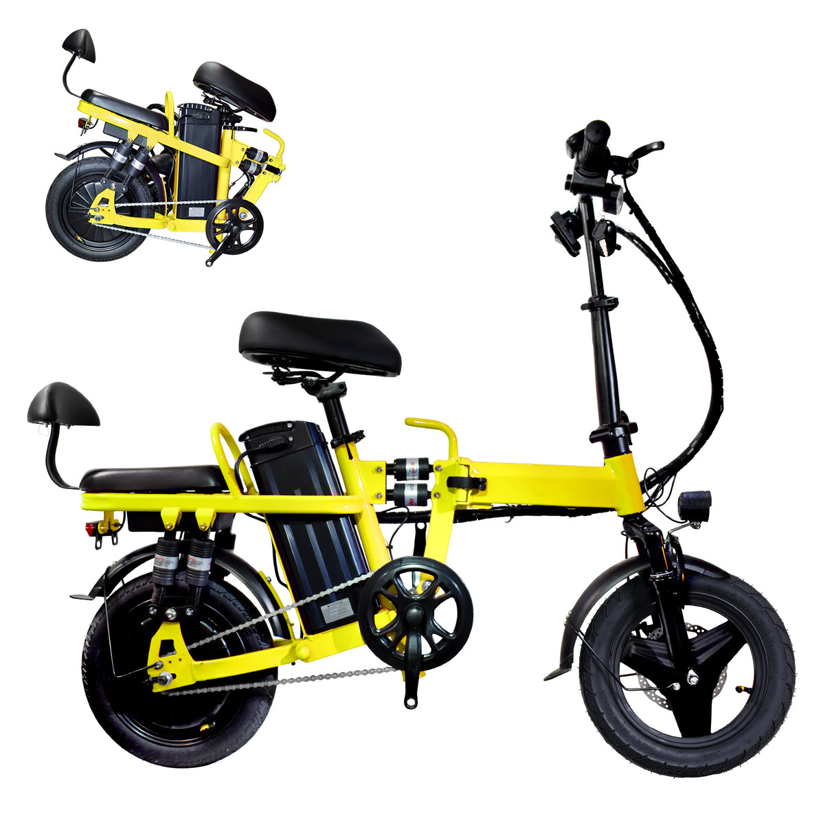 GLEERIDE A9 14" Mini Folding Electric Bike 750W Peak Motor 48V 20Ah Battery