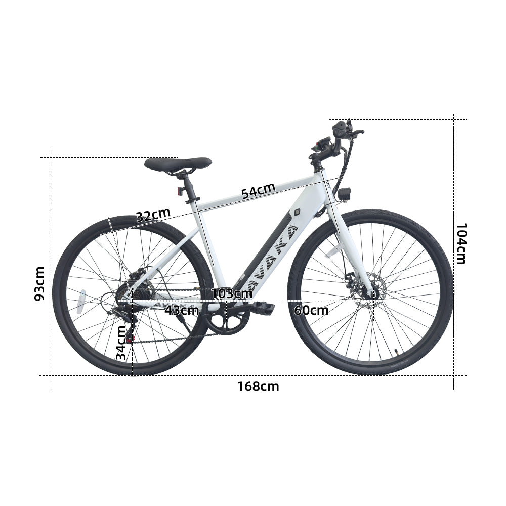 AVAKA R1 27.5" Electric City Commuting Bike 250W Motor 36V 7.8Ah Battery