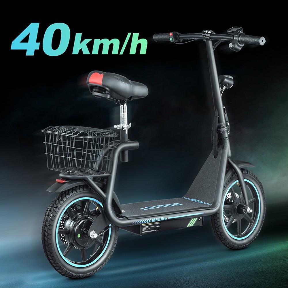BOGIST M5 Elite 14'' Scooter Électrique 500W Moteur 48V 13Ah Siège et Transporteur