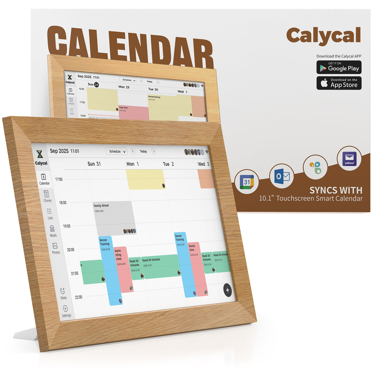 CALYCAL NB55 10.1" Wall Mounted Digital Calendar Free Subscription & Recording Function
