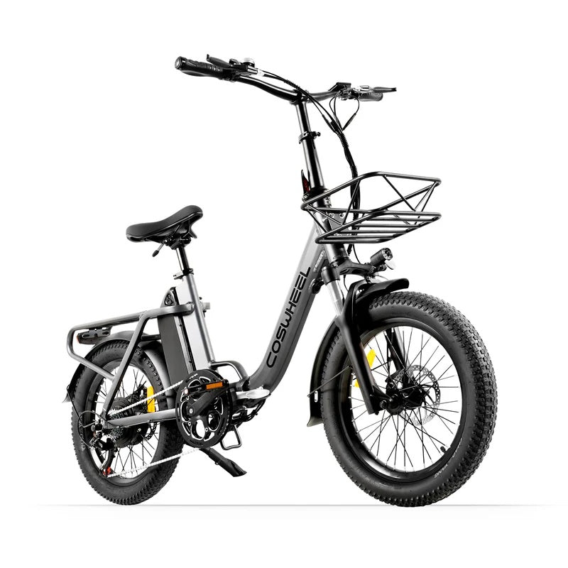 COSWHEEL Y20L 20" Step-Thru Folding Electric Bike 500W Motor 48V 15Ah Battery