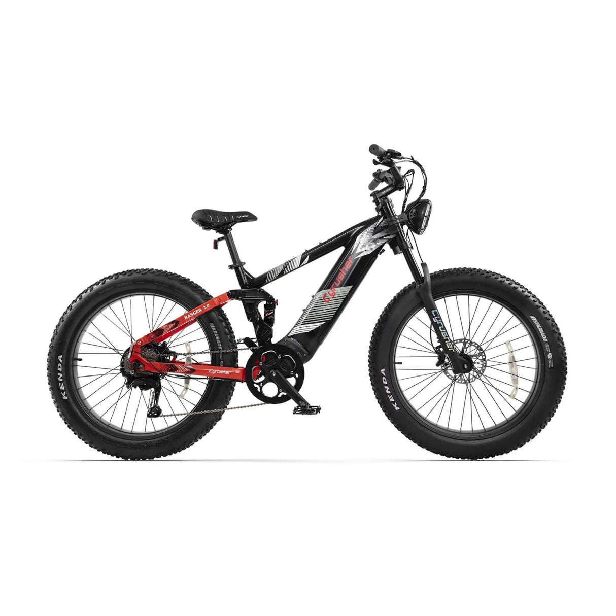 CYRUSHER Ranger 2.0 26" Mountain All Terrain Air shock Electric Bike 750W Motor 52V 20Ah Battery