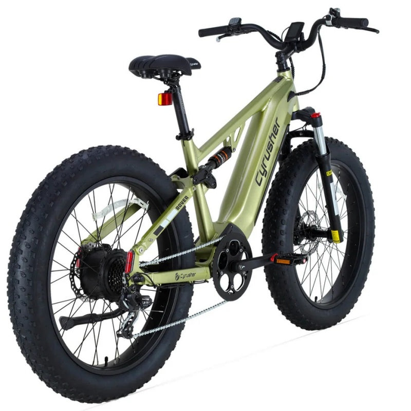 CYRUSHER Rover 26" Fat Tires Electric Bike Full Suspension E-Bike 750W 52V 15.6Ah Battery