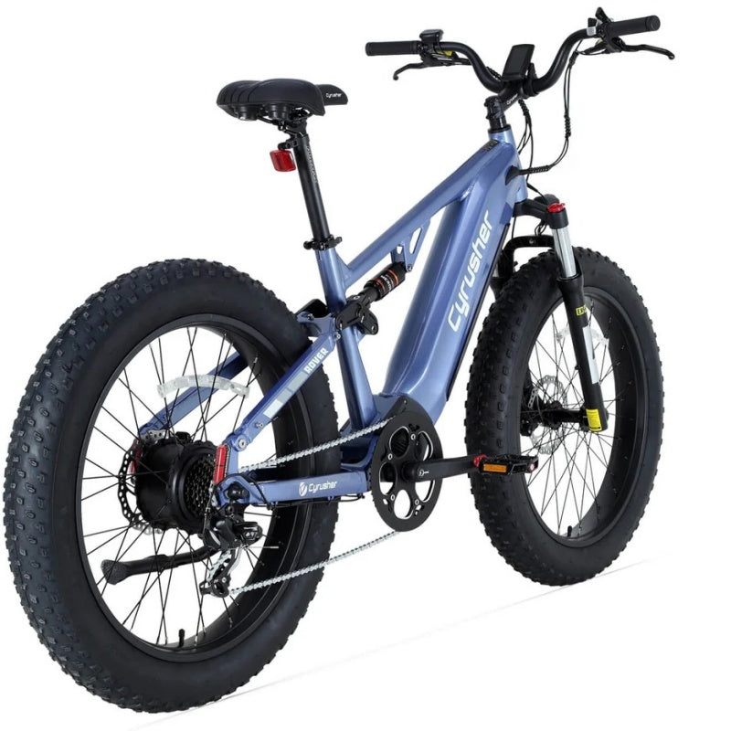 CYRUSHER Rover 26" Fat Tires Electric Bike Full Suspension E-Bike 750W 52V 15.6Ah Battery