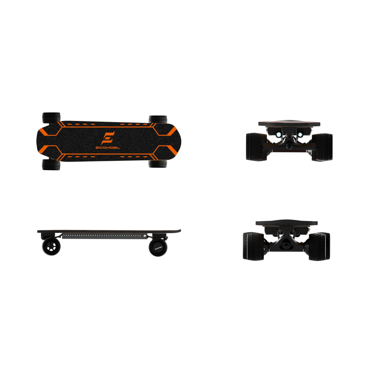 ECOMOBL Mini 2WD Electric Skateboard 2*750W Dual Motor 8Ah Battery