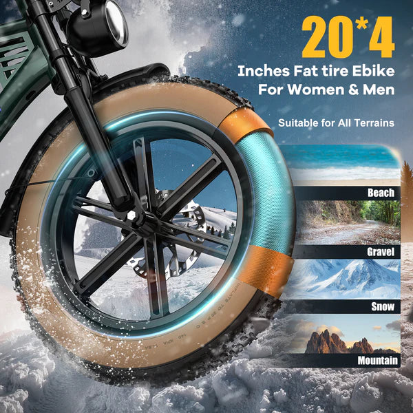 ENFFN EAES-2S Max 20" Off Road Electric Bike 1500W Motor Peak 48V 22.5Ah Battery