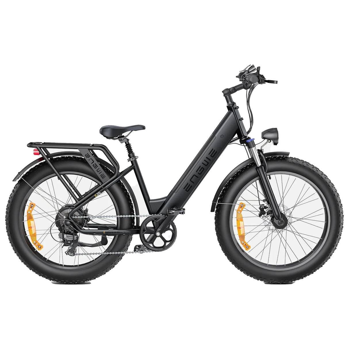 ENGWE E26 26" Step-Thru Fat Tire All-Terrain Electric Bike 1000W Motor Peak 48V 16Ah Battery