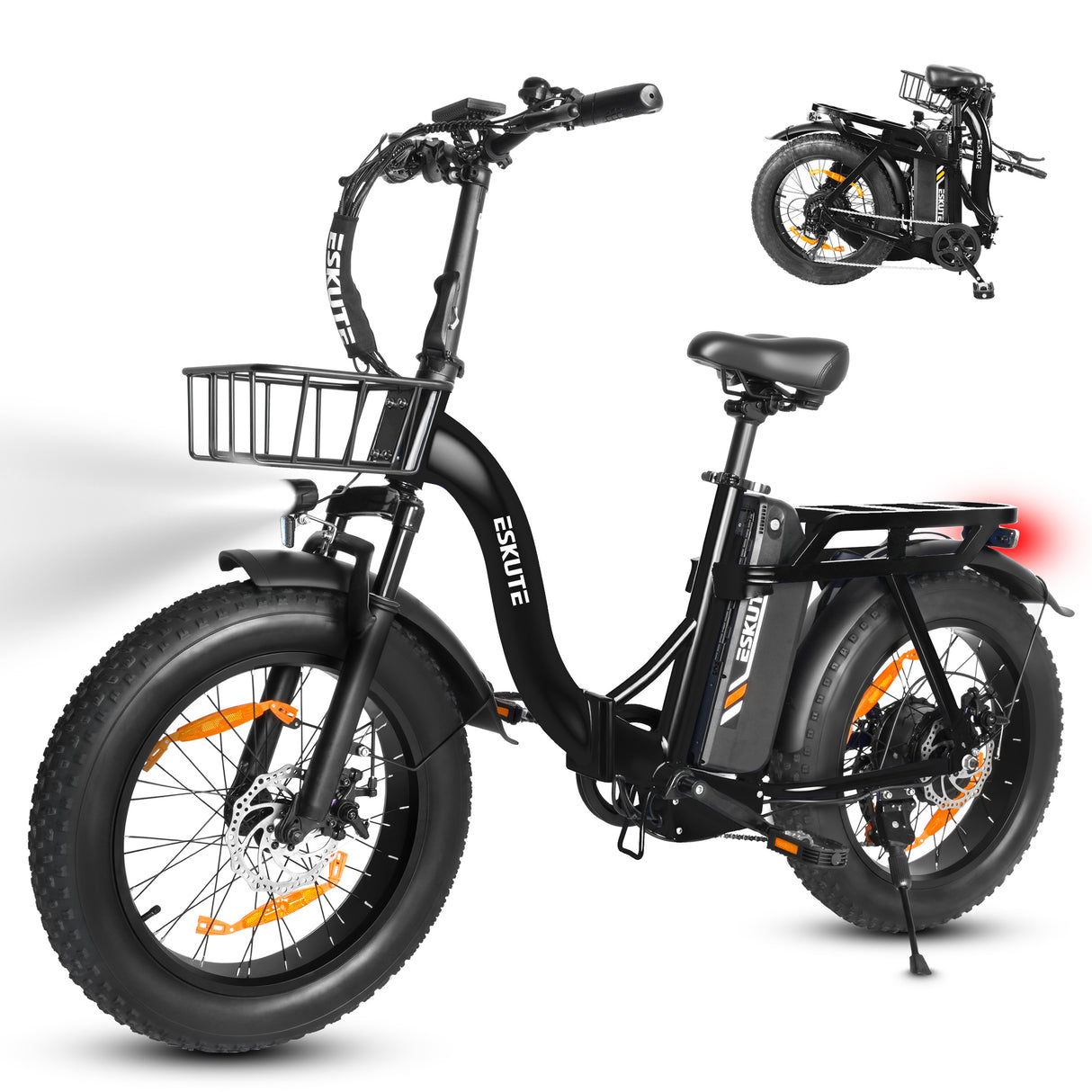 ESKUTE D202 20" Folding E-Bike 250W Motor 48V 20.8Ah Battery