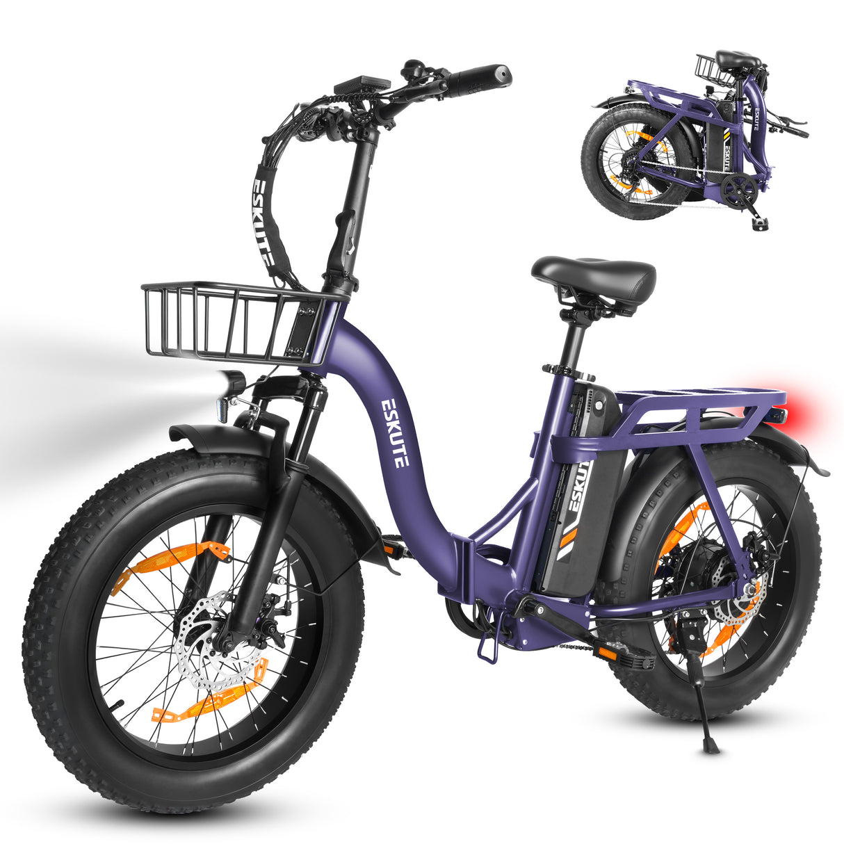 ESKUTE D202 20" Folding E-Bike 250W Motor 48V 20.8Ah Battery