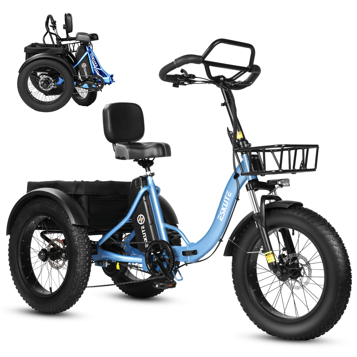 ESKUTE T302 PRO 20" Cargo E-Bike 250W Motor 48V 20.8Ah Battery
