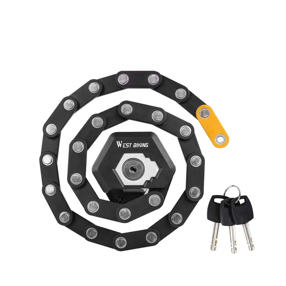 SHENGMILO Electric bicycle anti-theft lock folding chain lock anti-theft portable anti-hydraulic shear