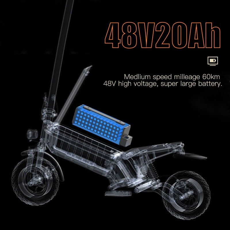 GELEIPU Z1 10" All-Terrain Electric Scooter 1200W Motor 48V 20Ah Battery