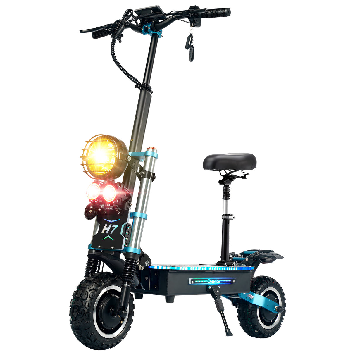 GLEERIDE H7 11" Off-Road Electric Scooter 3000W*2 Dual Motor 60V 30Ah LG Battery