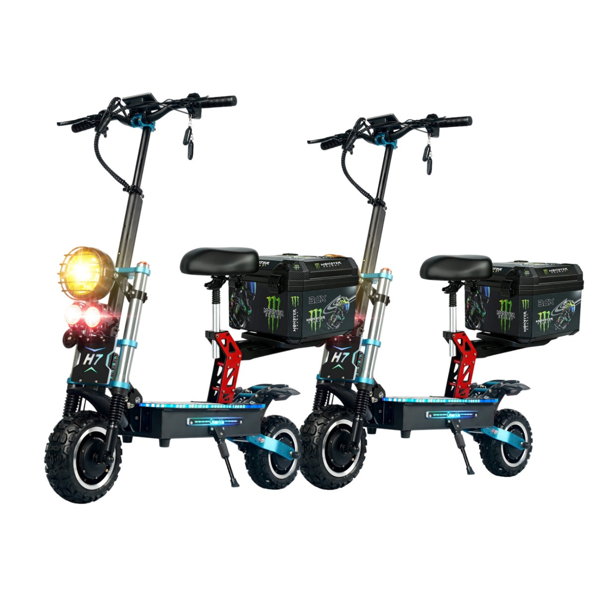 GLEERIDE H7 11" Off-Road Electric Scooter 3000W*2 Dual Motor 60V 30Ah LG Battery