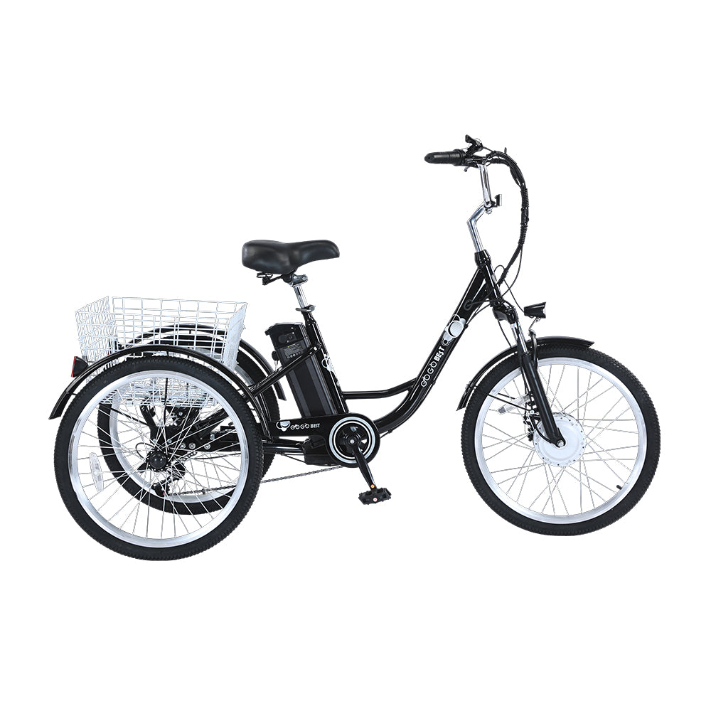 GOGOBEST GF100 24" Electric City Tricycle Cargo Ebike 350W Motor 36V 20Ah Battery
