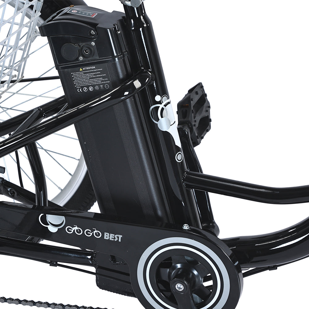 GOGOBEST GF100 24" Electric City Tricycle Cargo Ebike 350W Motor 36V 20Ah Battery