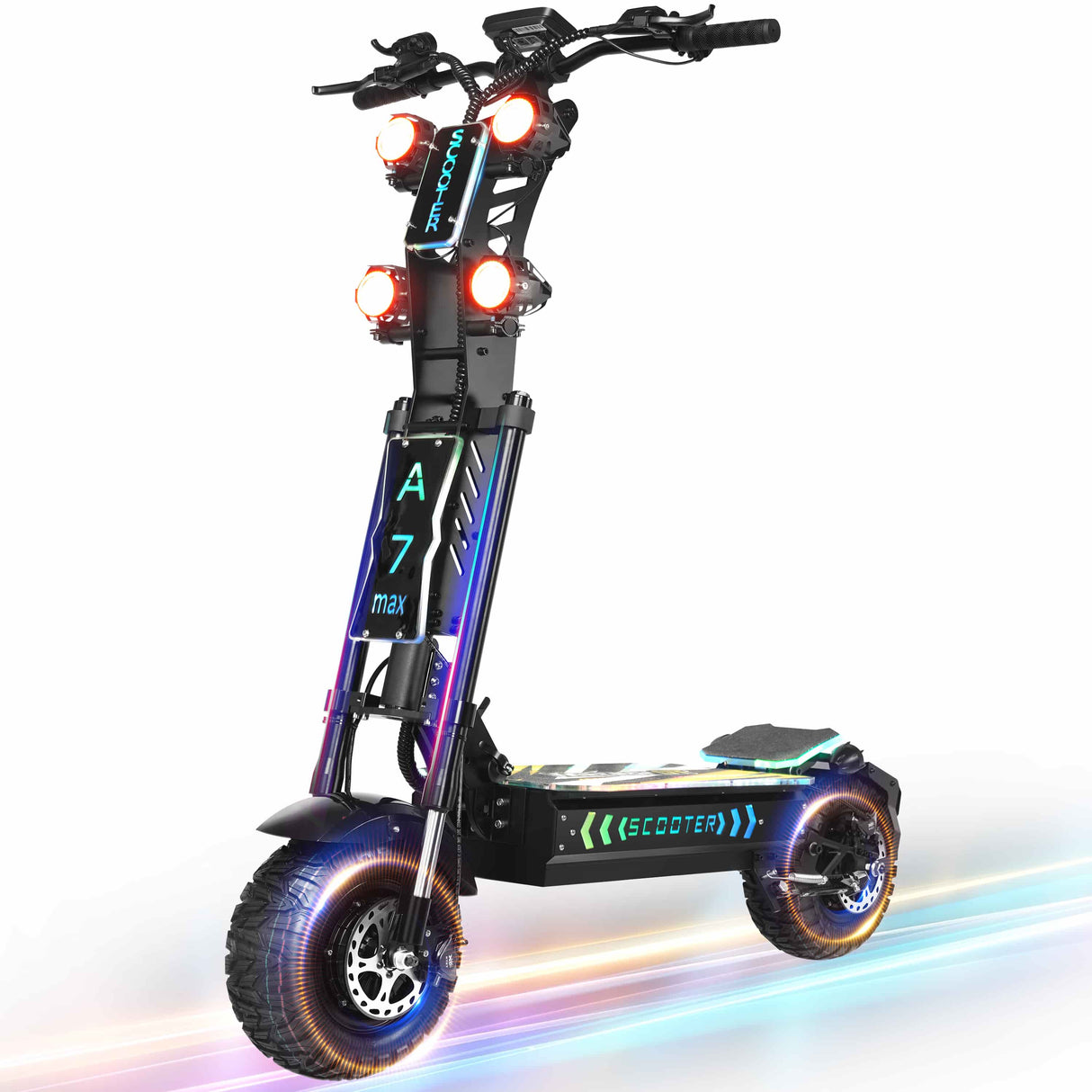 GLEERIDE A7 MAX 13" Off-road Electric Scooter 2*5000W Motors 72V 50Ah Battery