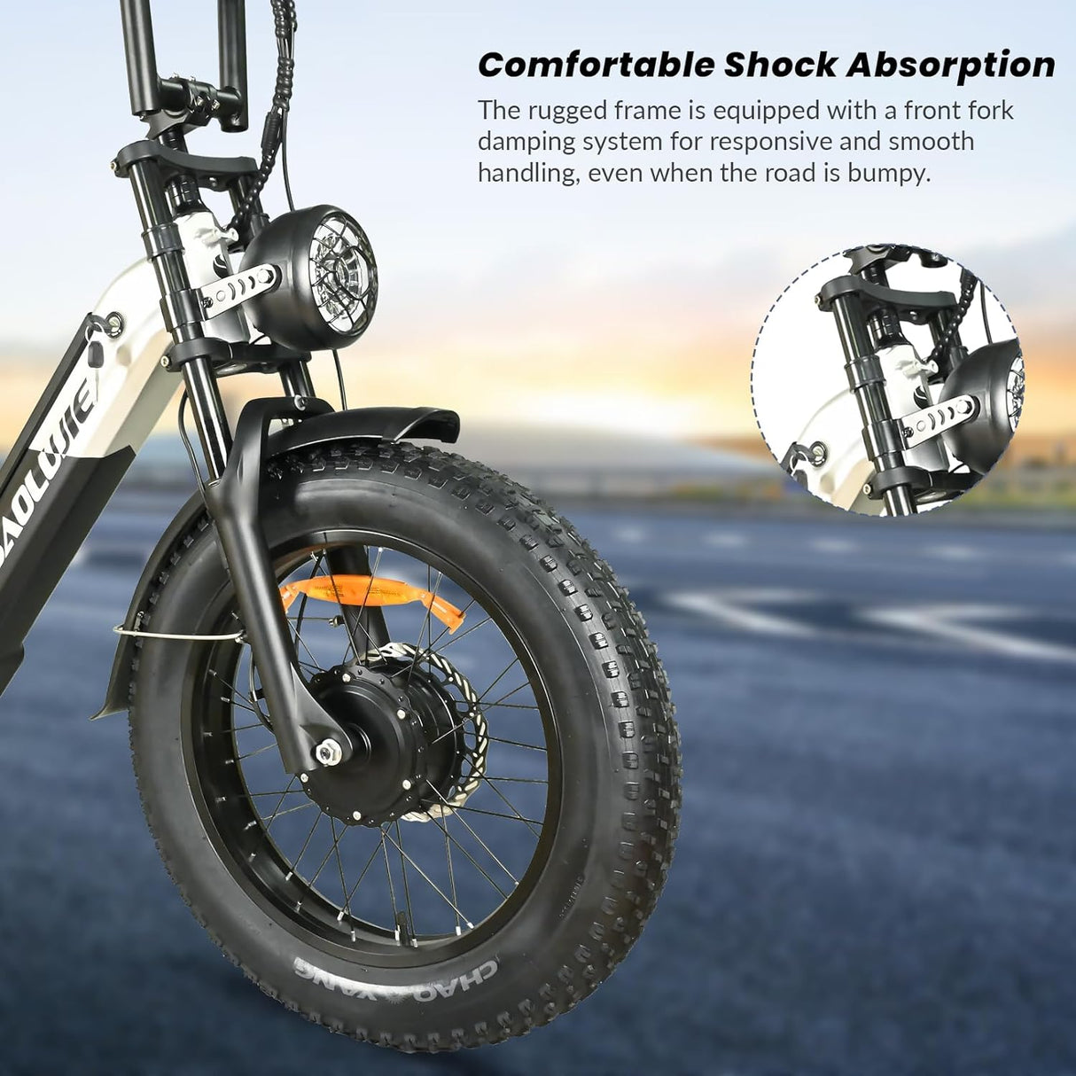 BAOLUJIE DP2033 ebike comfortable shock absorption