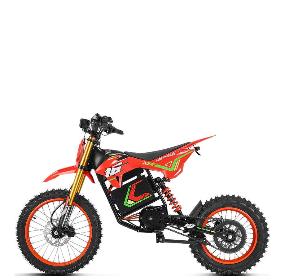 HAPPYRUN F18 17" Off-Road E-Bike 6000W Peak Mid-Drive Motor 60V 30Ah Battery