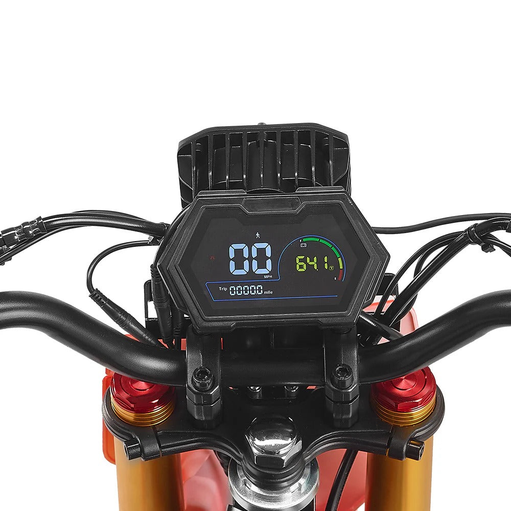 HAPPYRUN F18 17" Off-Road E-Bike 6000W Peak Mid-Drive Motor 60V 30Ah Battery