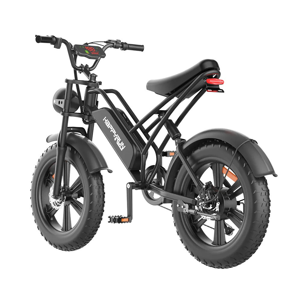 HAPPYRUN Tank G50 20" Fat Tire Electric Bike 1500W Peak Motor 48V 18Ah Battery