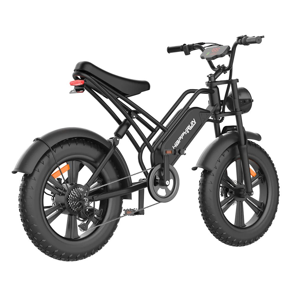 HAPPYRUN Tank G50 20" Fat Tire Electric Bike 1500W Peak Motor 48V 18Ah Battery