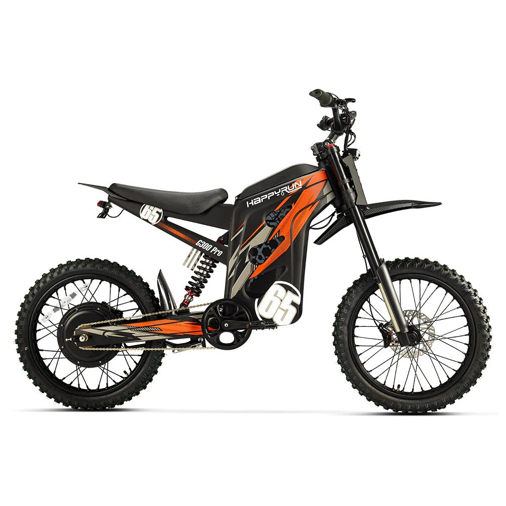 HAPPYRUN Tank G300 Pro Fat Tire Electric Bikes 6500W Peak Motor 72V 30Ah Battery