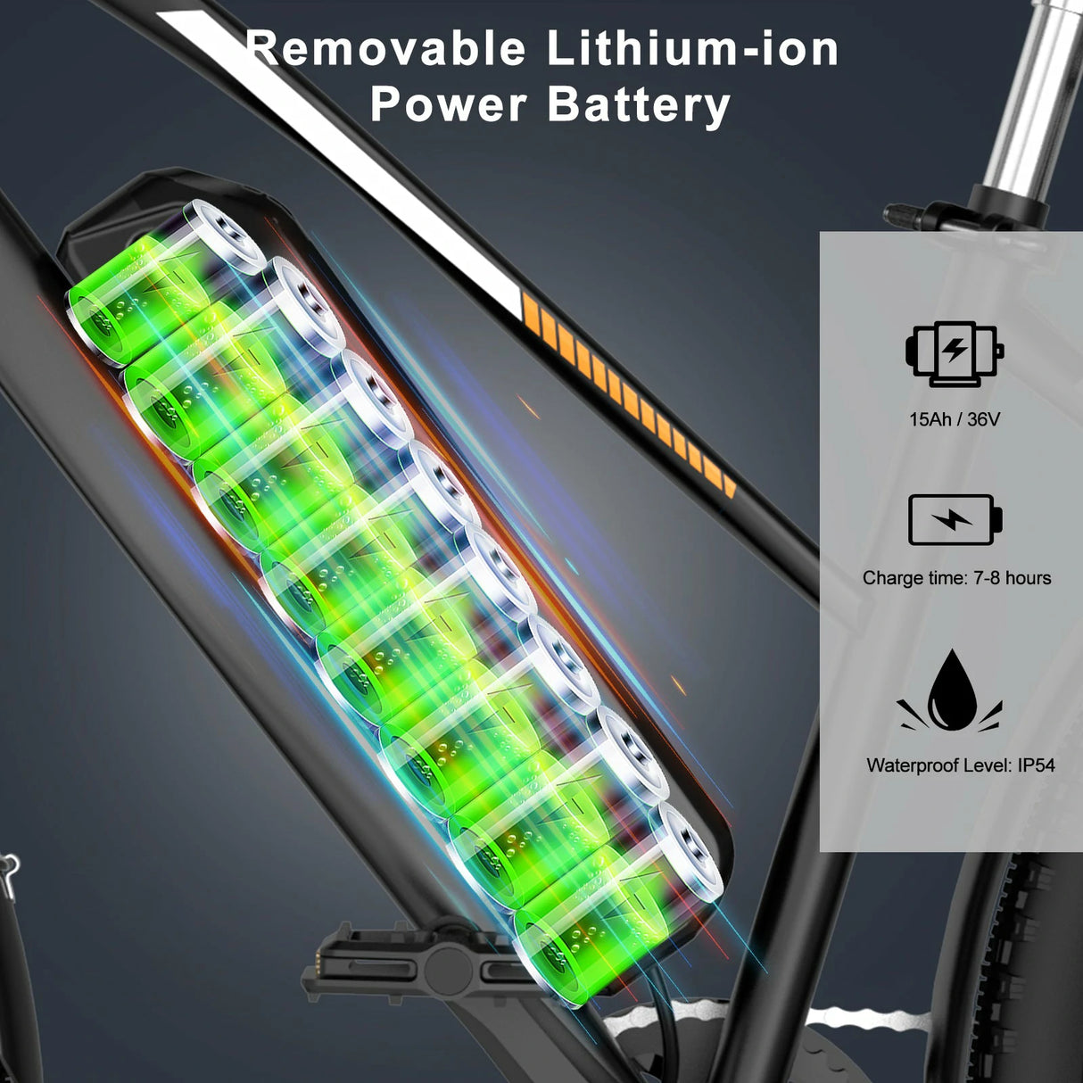 HITWAY BK27M 28" Electric Mountain Bike 500W Motor 36V 15Ah Battery