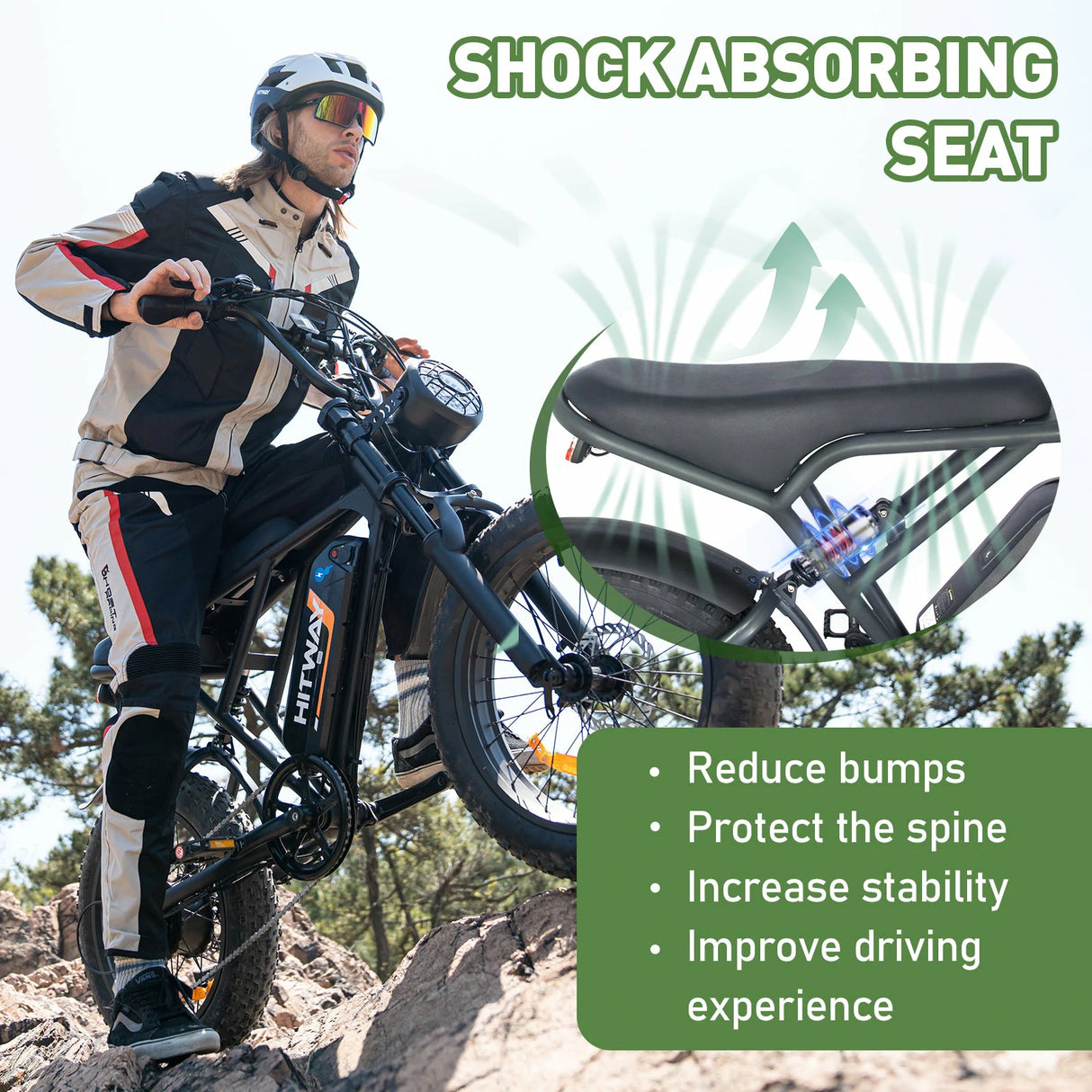 HITWAY BK29M 20" Off Road Electric Bike 750W Motor 48V 15Ah Battery