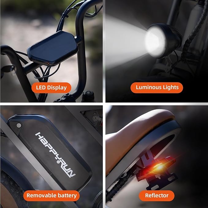 HAPPYRUN Tank G60C 20" Off Road Electric Bike 750W 48V 18Ah Battery