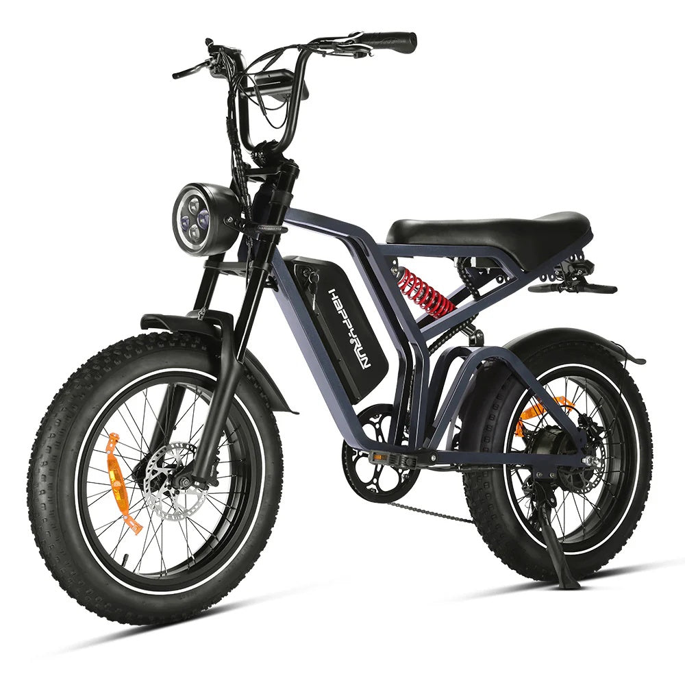 HAPPYRUN Tank G60Pro 20" Fat Tire Off Road Electric Bikes 2000W Peak Motors 48V 25Ah Battery