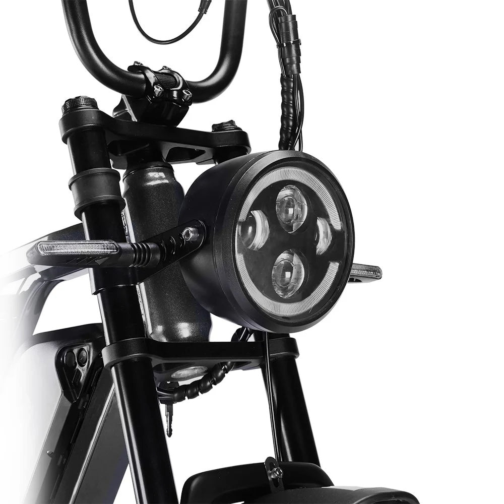 HAPPYRUN Tank G60Pro 20" Fat Tire Off Road Electric Bikes 2000W Peak Motors 48V 25Ah Battery