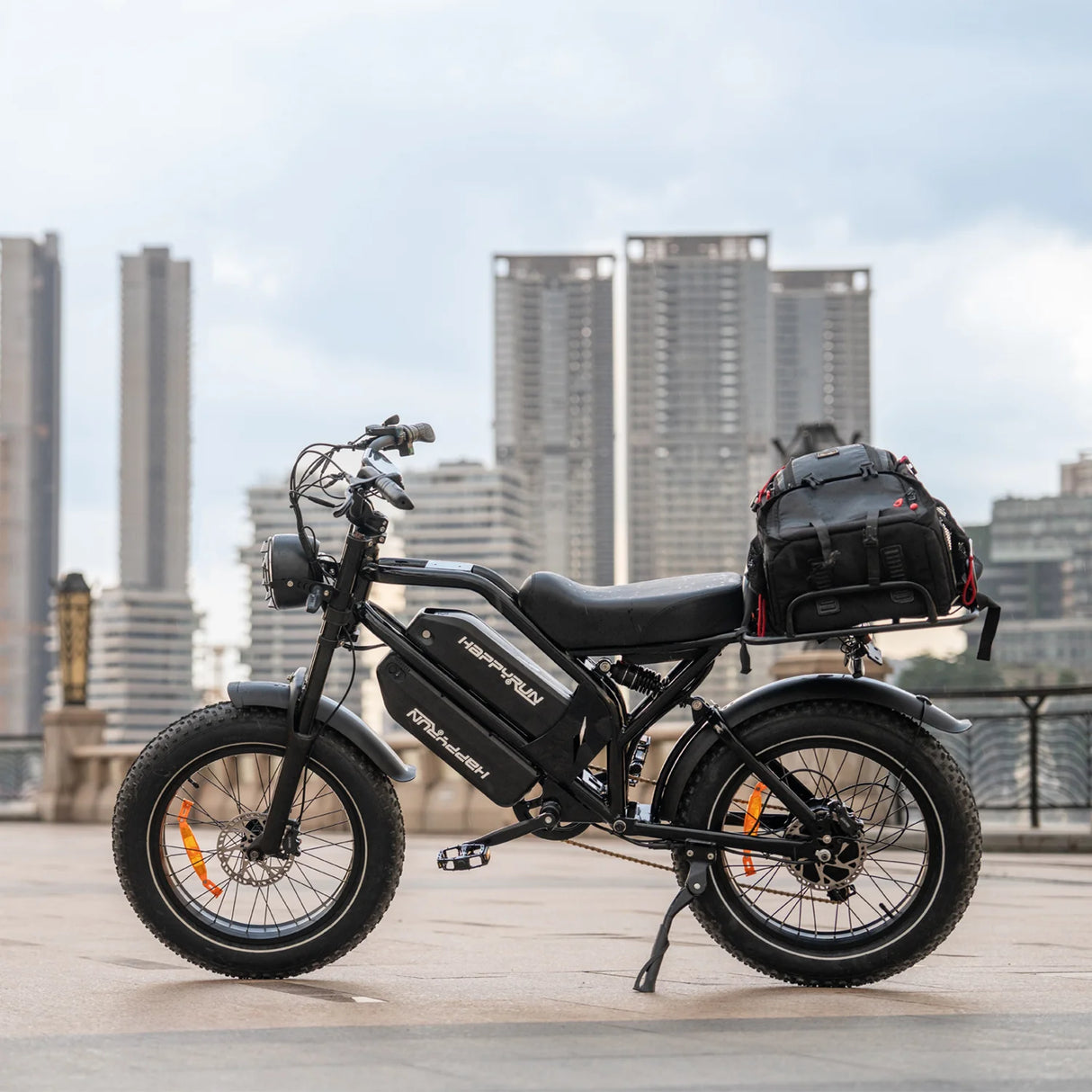 HAPPYRUN G70 20" Electric Cargo Bike 2000W Peak Motor 48V 20Ah+18Ah Dual Batteries