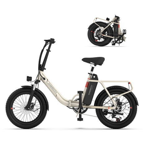 INVANTI TIDE2 Bicicleta eléctrica plegable 500W Motor 48V 10.4Ah Batería