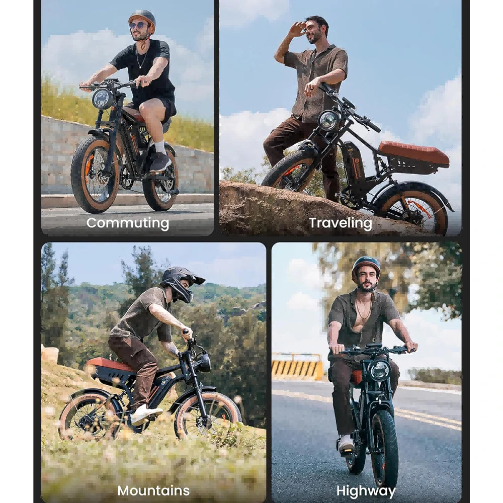 ISINWHEEL R6 20" Off Road Electric Bike 1500W Motor 48V 13Ah Battery