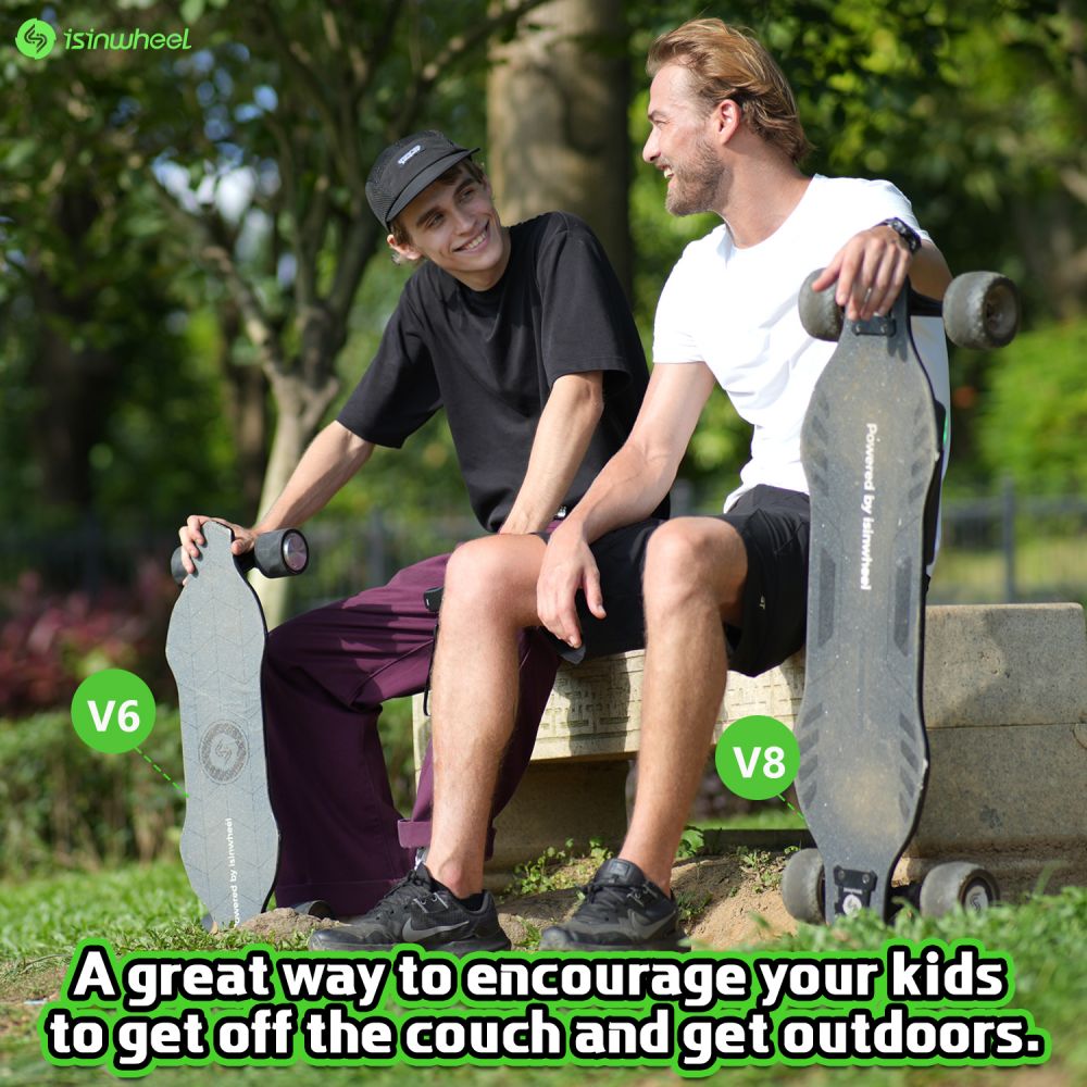 ISINWHEEL V6 Electric Skateboard with Remote Control 450W Motor 25V 2Ah Battery