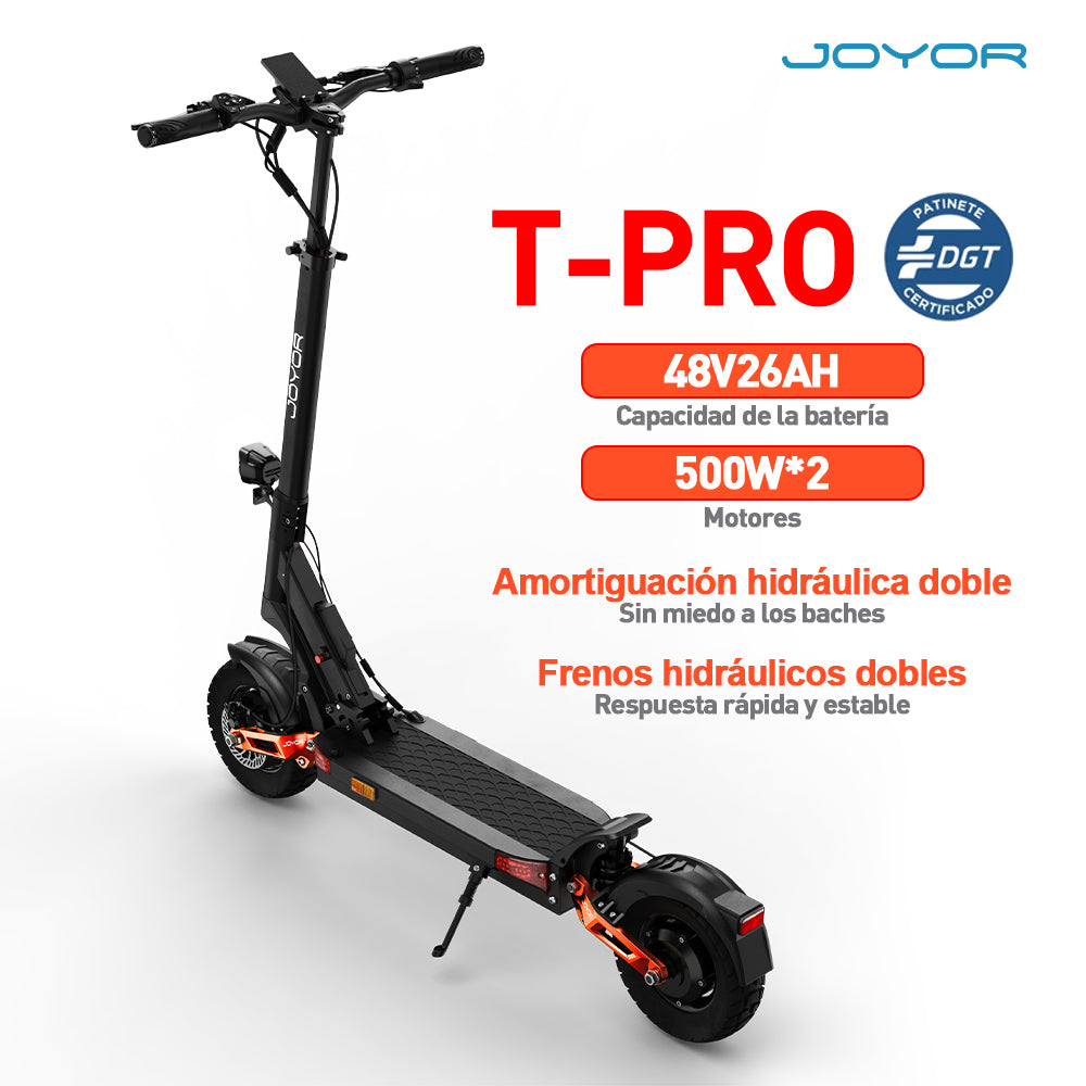 JOYOR T-PRO 10" Off-Road E-Scooter 1000W Motor 48V 26Ah Battery (DGT)